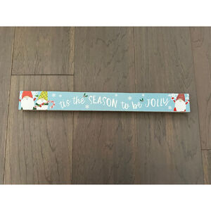 Holiday Decor Double Sided Green Blue Christmas Sign
